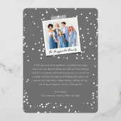 新年の応援きらめくライトスタイリッシュ写真 箔シーズンカード (裏面)