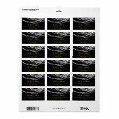 新年の応援のきらめく照明のアドレスタイリッシュス ラベル (フルシート)