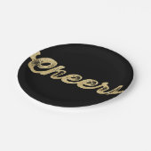 新年の応援のグリッターの休日のパーティの紙皿 ペーパープレート (アングル)