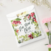 新年の応援の水彩画の花柄の休日 フェイバーバッグ (封をした状態)