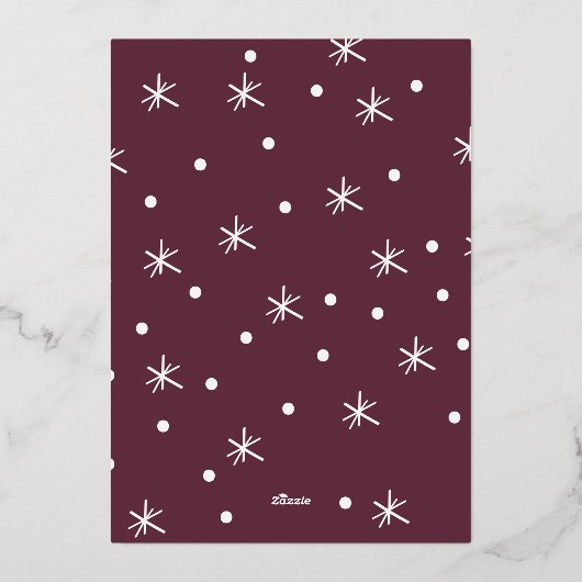 新年の応援の縦写真 箔シーズンカード (裏面)