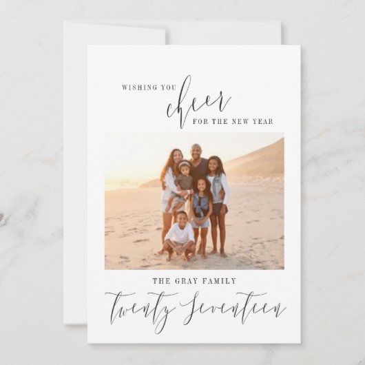 新年の応援をお祈りします。 シーズンカード (正面)