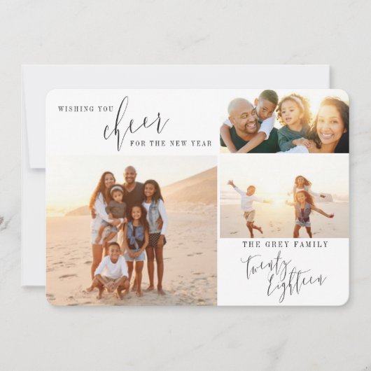 新年の応援を祈る シーズンカード (正面)