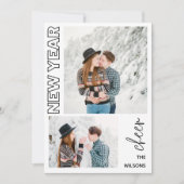 新年の応援エレガント写真 シーズンカード (正面)