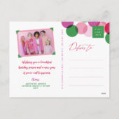 新年の応援カラフルとおもしろい紙吹雪ドット写真 シーズンポストカード (裏面)