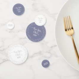 新年の応援シルバーグリッタースクリプト雪片 コンフェッティ