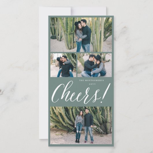 新年の応援スモダンクリプト休日のフォトカード シーズンカード (正面)