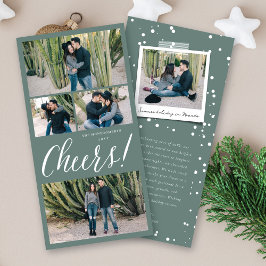 新年の応援スモダンクリプト休日のフォトカード シーズンカード