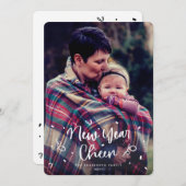 新年の応援チッカーテープ全写真 シーズンカード (正面/裏面)