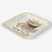 新年の応援パーティー ペーパープレート (傾斜あり)