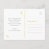 新年の応援モダンスクリプトシック金ゴールドドット写真 シーズンポストカード (裏面)