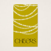 新年の応援ライツきらめくギフトスタイリッシュラベル (正面)