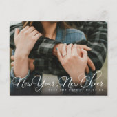 新年の応援写真の保存日付 案内ポストカード (正面)