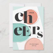 新年の応援抽象デザイン シーズンカード (正面)