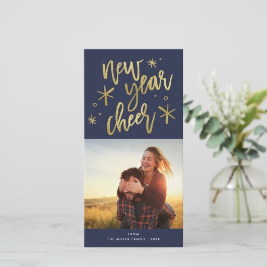 新年の応援金ゴールドスターバスト写真 シーズンカード (スタンド正面)