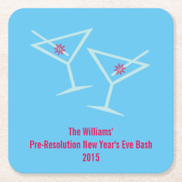 新年の応援(パーソナライズな) スクエアペーパーコースター