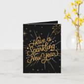 新年の応援：一緒に祝す! カード (黄色い花)