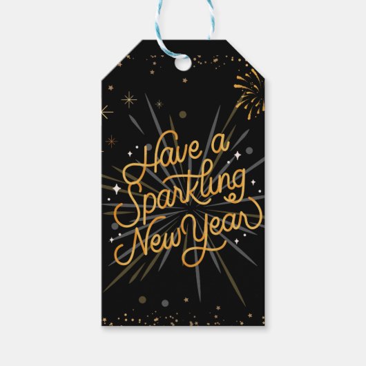 新年の応援：一緒に祝す! ギフトタグ (正面)