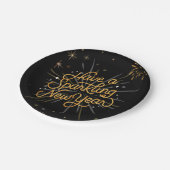 新年の応援：一緒に祝す! ペーパープレート (アングル)