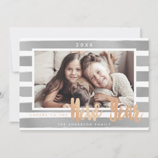 新年の応援 – 写真カード シーズンカード (正面)