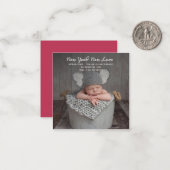 新年の愛の休日の誕生発表写真 ノートカード (正面/裏面インサイチュ)