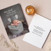 新年の愛ベビー写真誕生のお知らせ ノートカード