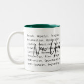 新年の感動的感覚2トーンマグ ツートーンマグカップ (左)