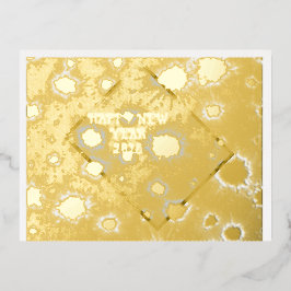  新年の折り紙カードの願い 箔シーズンポストカード