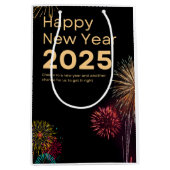 新年の抱き枕 – 中 ミディアムペーパーバッグ (正面)