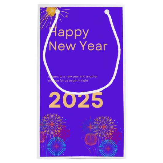 新年の抱き枕 – 小 スモールペーパーバッグ (裏面)