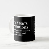 新年の抱負のおもしろい定義 コーヒーマグカップ (正面左)