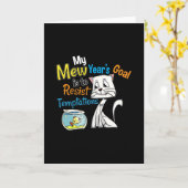 新年の抱負 目標 - 誘惑に抵抗する カード (黄色い花)