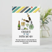 新年の抽象芸術アートカクテルカードへの応援 招待状 (スタンド正面)