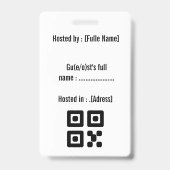 新年の招待状バッジ バッジ (裏面)