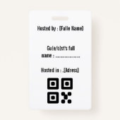 新年の招待状バッジ バッジ (裏面)