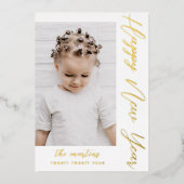 新年の挨拶スクリプト2写真 箔シーズンカード (正面)