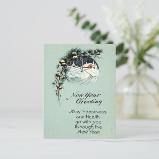 新年の挨拶1915ヴィンテージ シーズンポストカード (スタンド正面)