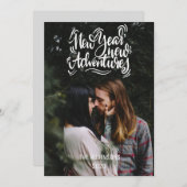 新年の新しいアドベンチャフォトカモダンードスクリプト シーズンカード (正面/裏面)