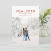 新年の新しいアドベンチャーフォトホリデーカード (スタンド正面)