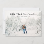 新年の新しいアドベンチャーフォトホリデーカード (正面)