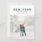 新年の新しいアドベンチャーフォトホリデーカード (正面)