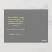 新年の新しいギア婚約のお知らせ ポストカード (裏面)