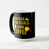 新年の新しいゴール同じコーヒー – 新学期 モーフィングマグカップ (正面左)