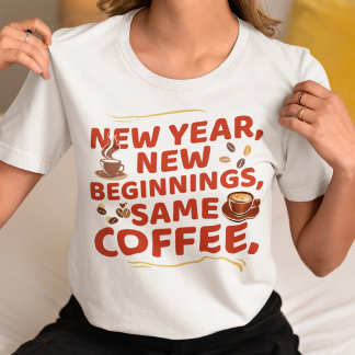 新年の新しいビッグニング同じコーヒー Tシャツ