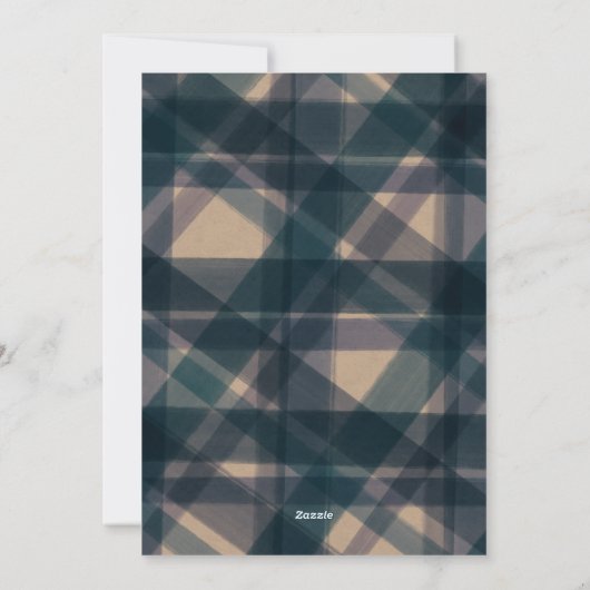 新年の新しいホームアドレス写真素朴ブループレイド シーズンカード (裏面)