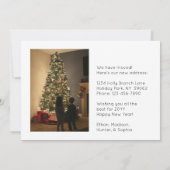 新年の新しいホームアドレス2写真の休日の移動 案内状 (裏面)