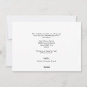 新年の新しいホームカスタムの写真 シーズンカード (裏面)