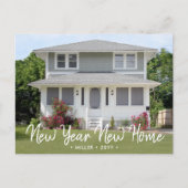 新年の新しいホームスクリプトフォトホリディムービング 案内ポストカード (正面)