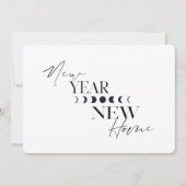 新年の新しいホームホリデーが引っ越し シーズンカード (正面)