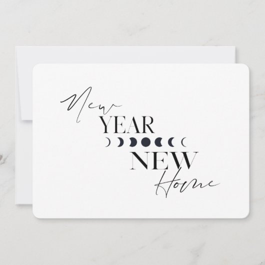 新年の新しいホームホリデーが引っ越し シーズンカード (正面)